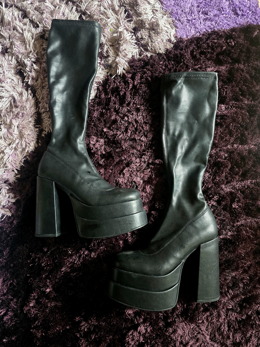 Steve Madden Cypress Black Platform Heels